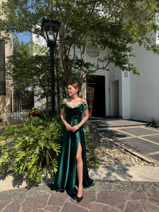 Vestido Maxi Verde Fuerte