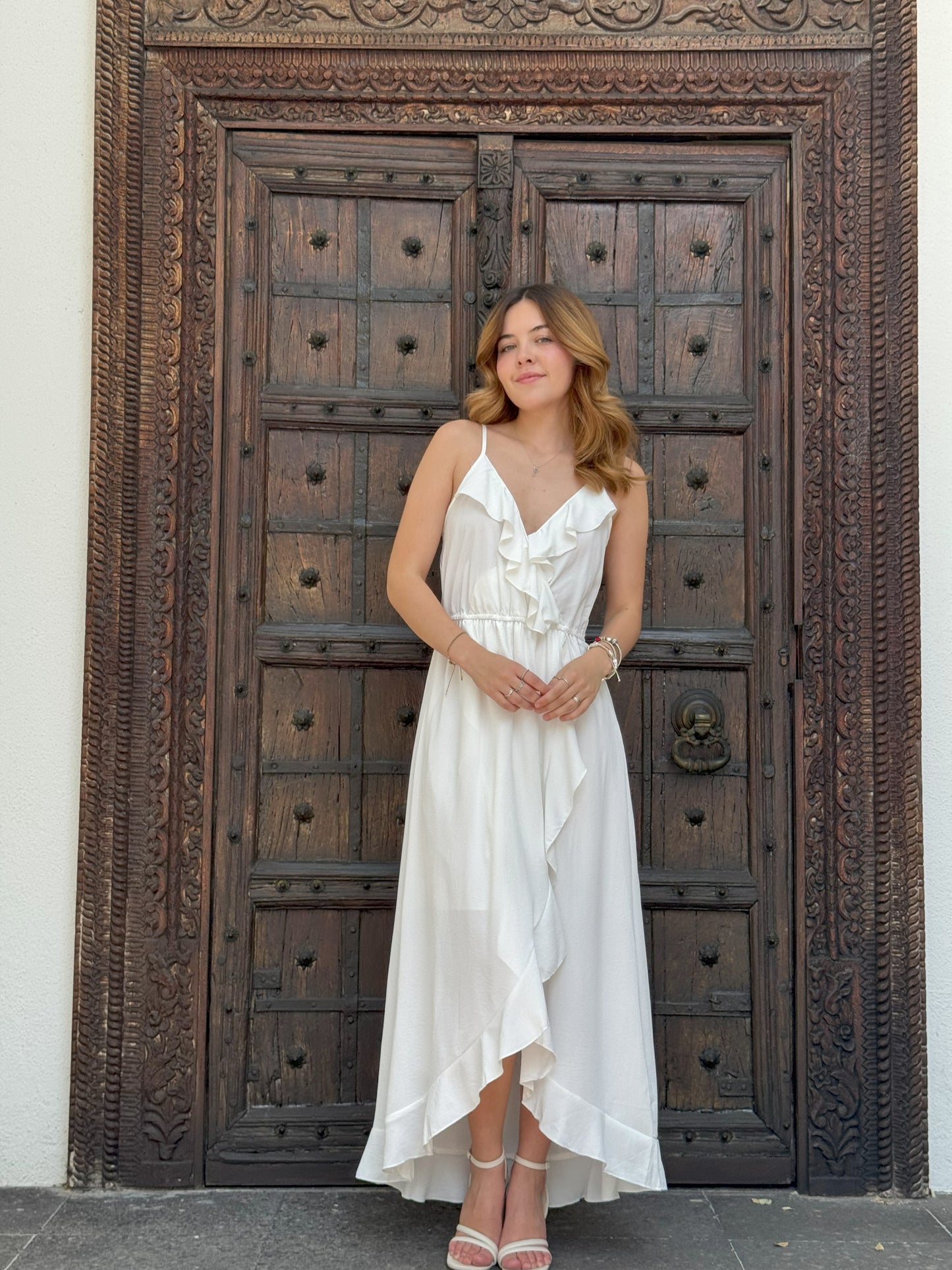 Vestido Midi Blanco Olanes