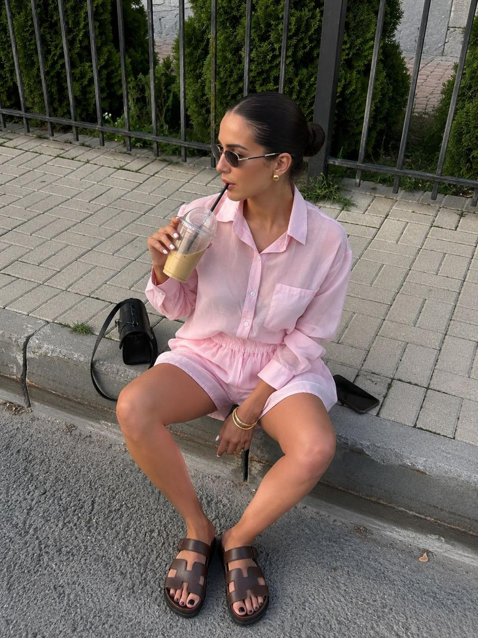 set short manga larga - set short